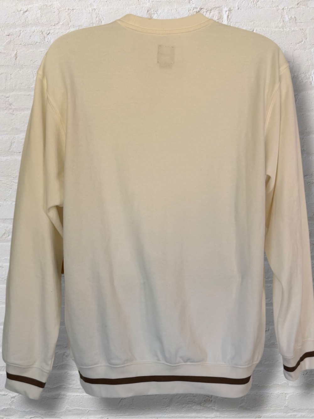 NWT Vans Arch Loose Crew Sweatshirt Marshmallow Cream Men’s Medium Skate - Picture 3 of 11